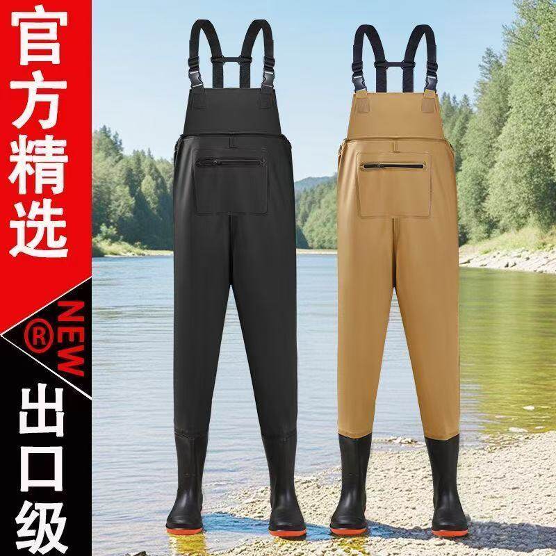 下水裤加厚连体半身雨鞋
