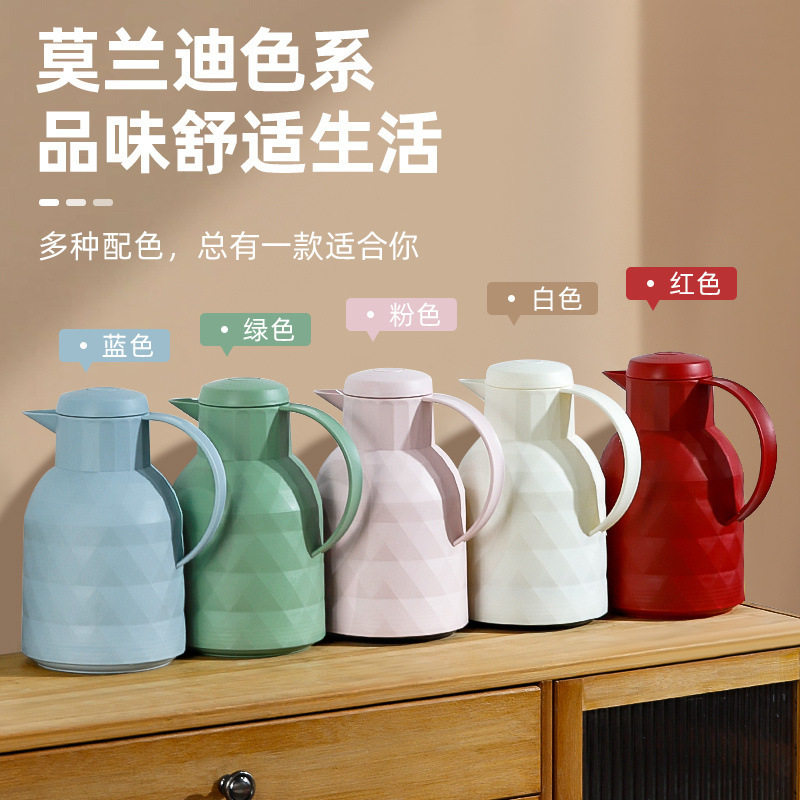 保温壶大容量家用保温水壶新款结婚暖水壶热水壶玻璃内胆带盖茶瓶