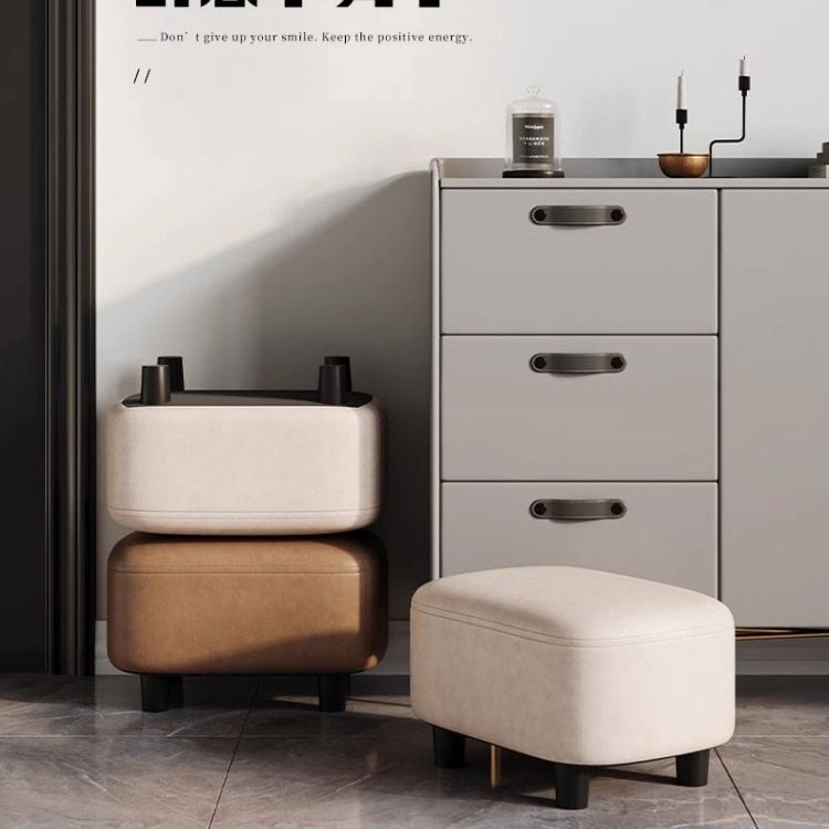 换鞋凳门口家用玄关入户穿鞋小凳子沙发软包客厅矮凳板凳坐凳坐垫