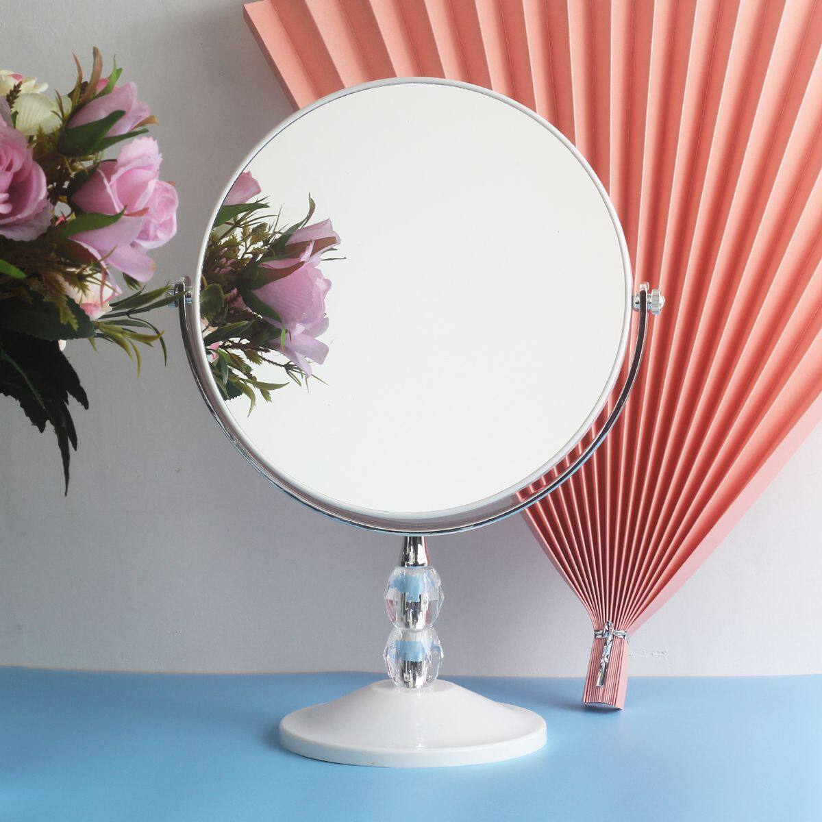 高档欧式高清双面镜子化妆放大梳妆镜简约复古公主桌面学生宿舍