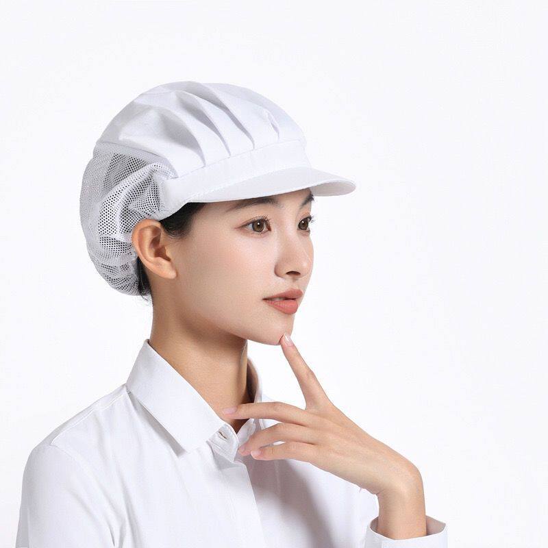 工厂车间透气食堂工作帽餐饮厨房厨师食品男女烘焙面点