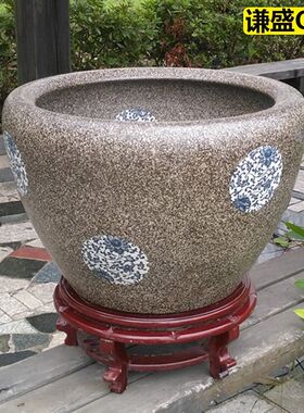 景德镇陶瓷鱼缸特大号瓷缸睡莲缸碗莲荷花盆阳台庭院水缸养金鱼缸