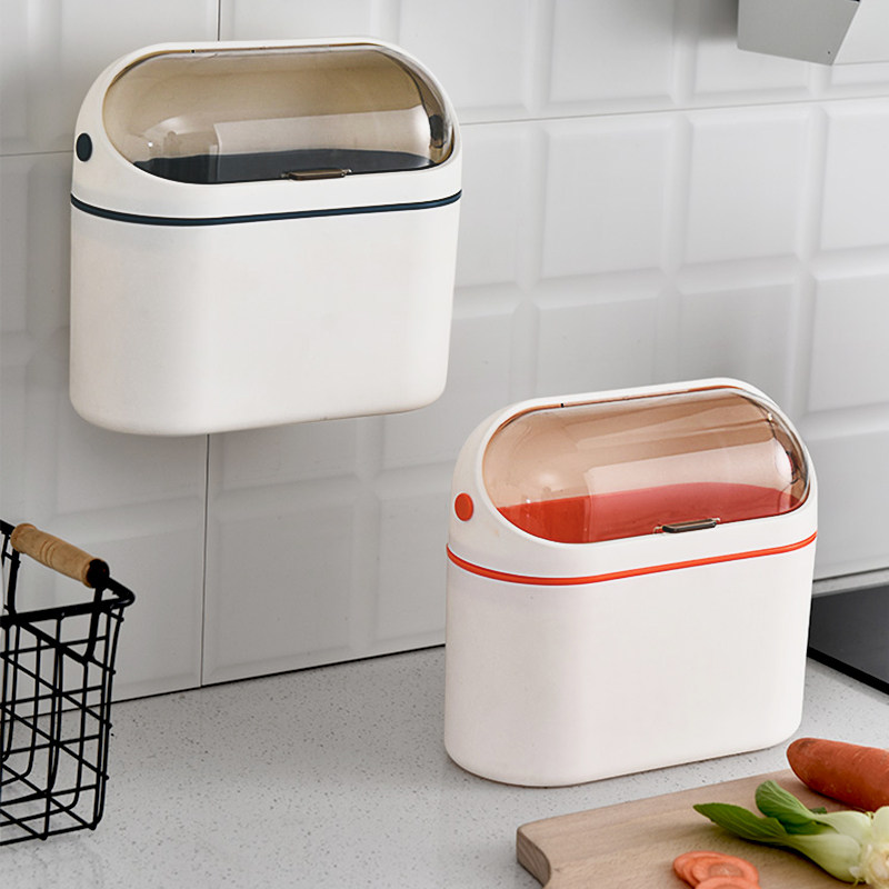 北欧桌面垃圾桶家用带盖小号办公室桌上迷你拉圾筒有盖壁挂小纸篓