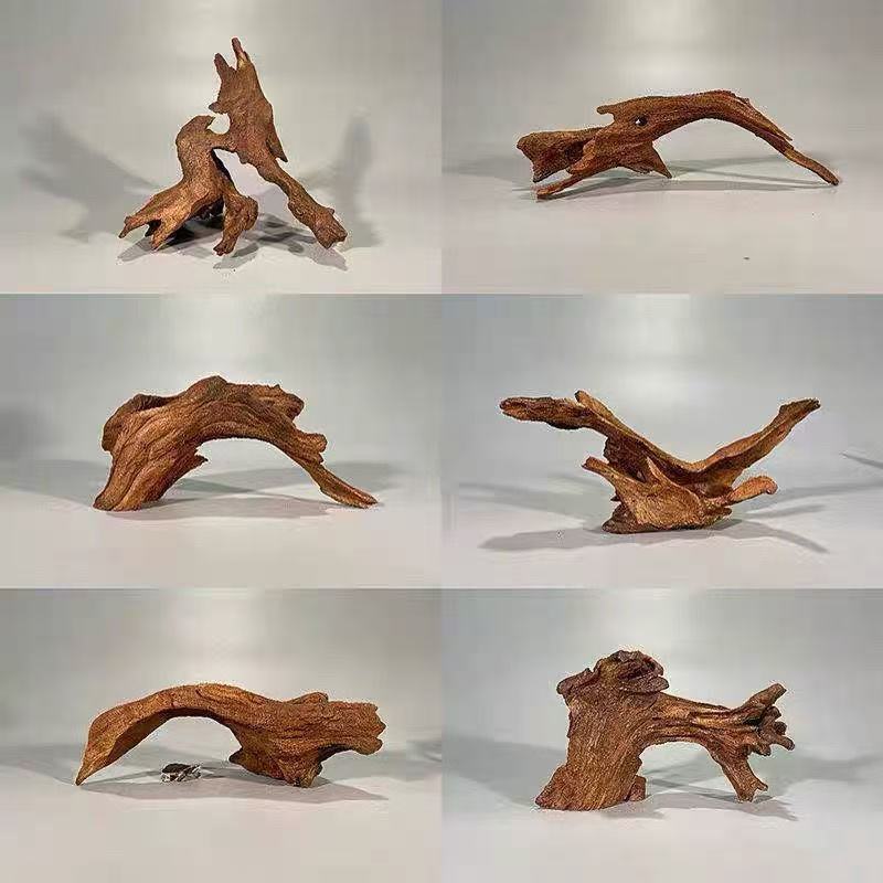 沉木紫柚木杜鹃根鱼缸造景寄居蟹插花爬宠盆栽微景观根雕禅意朽木