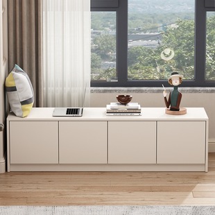 飘窗收纳储物柜矮柜地柜可坐落地窗台柜子炕柜定 制榻榻米柜储物