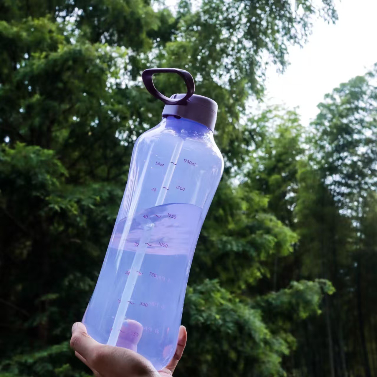 茜之博1L/2L依可瓶运动水壶学生便携防漏水杯带提手水力瓶大容量