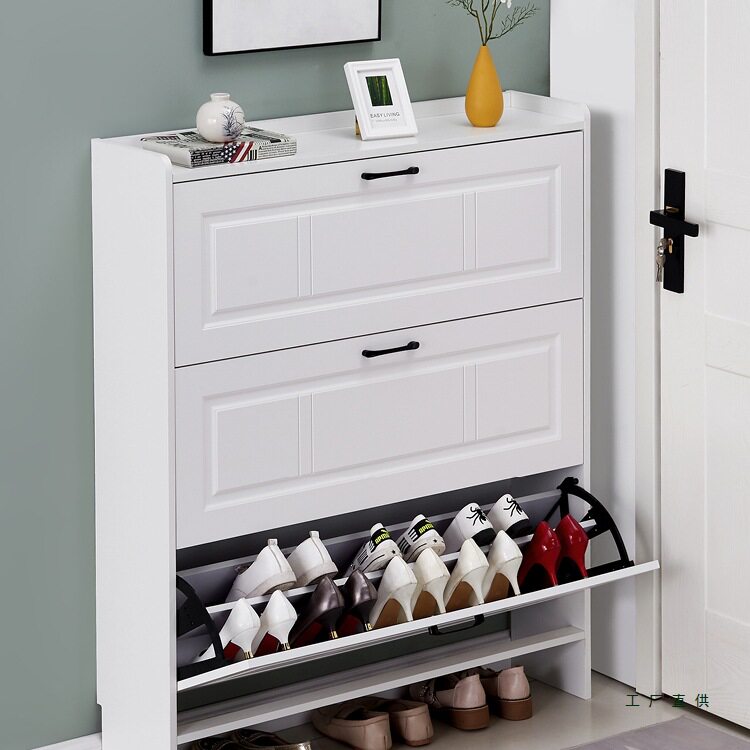 鞋柜超薄17cm家用门口经济型简约现代收纳柜窄多功能翻斗式小鞋架