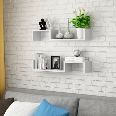 挂墙书架墙上置物架免型墙壁S隔板打孔客厅墙面装饰搁板卧室壁挂