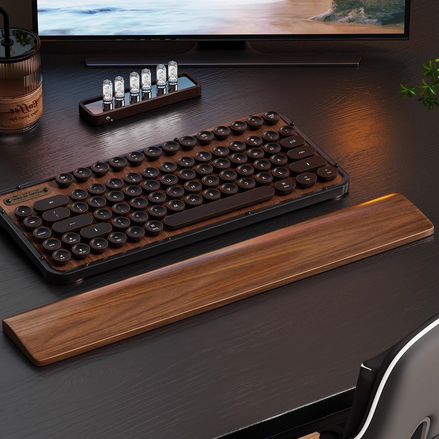 实木键盘手托机械键盘掌托木质腕托鼠标托垫护腕垫手腕垫高防滑垫