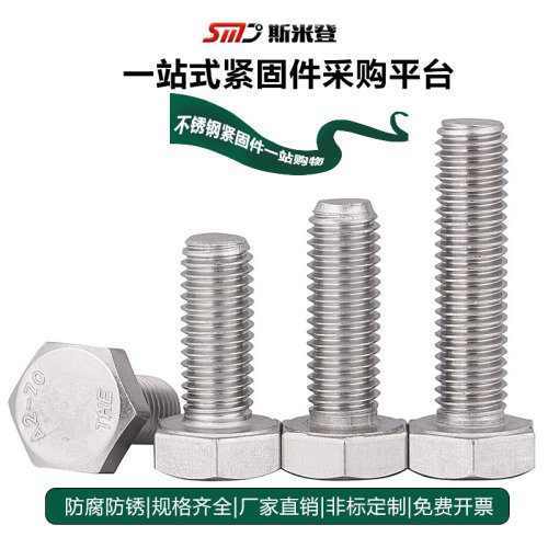 。反牙外六角螺丝M4M5M6M8M10M12mm 304不锈钢左旋螺栓螺钉反丝反