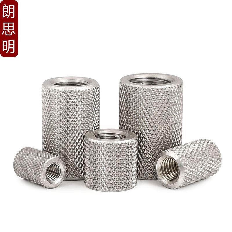 304不锈钢网纹手拧螺母加长圆柱头滚花螺帽M3M4M5M6M8M10M12M14