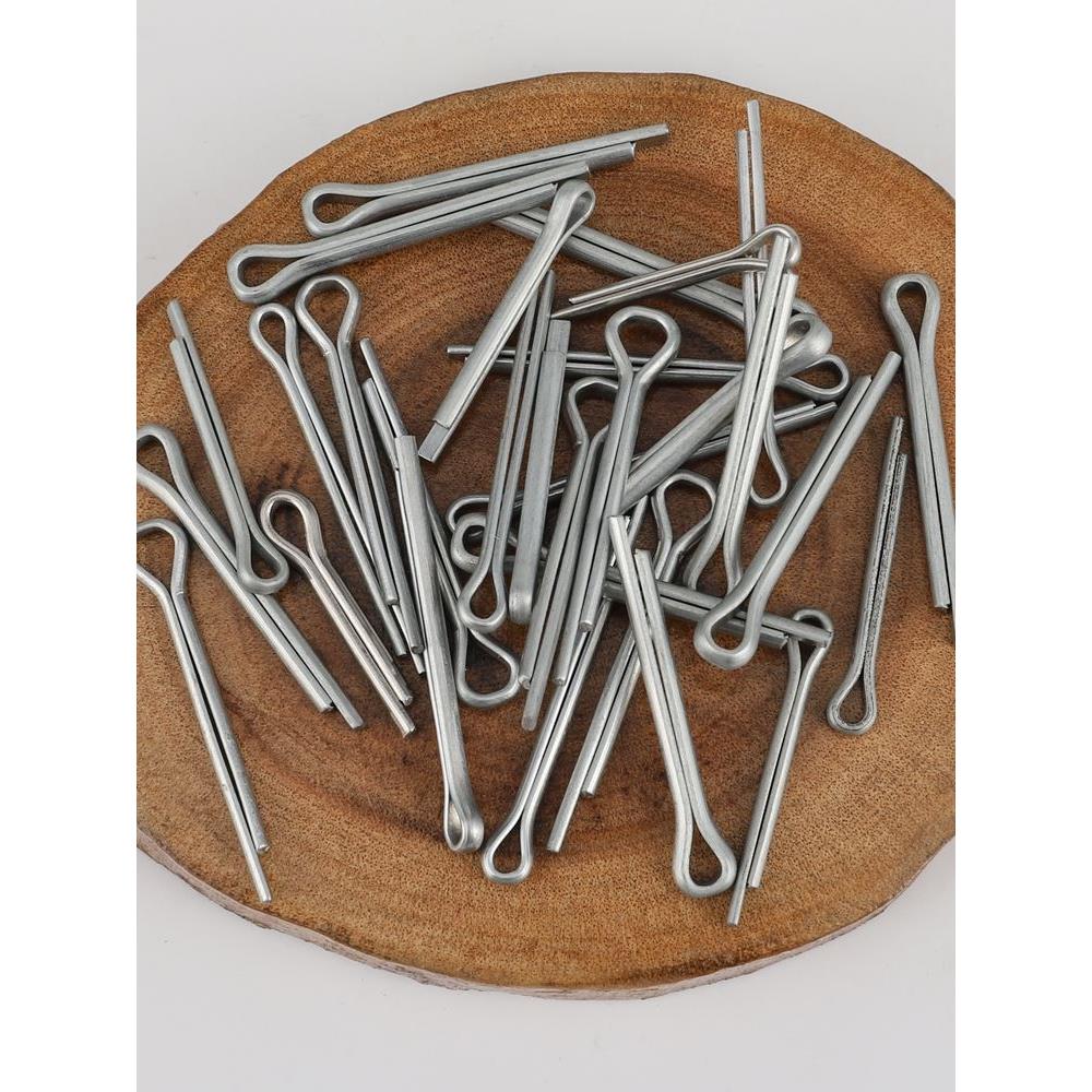 GB91碳钢1.5/2/3M4M5镀锌开口销卡销哨子发夹销A3钢U形销钢肖插销