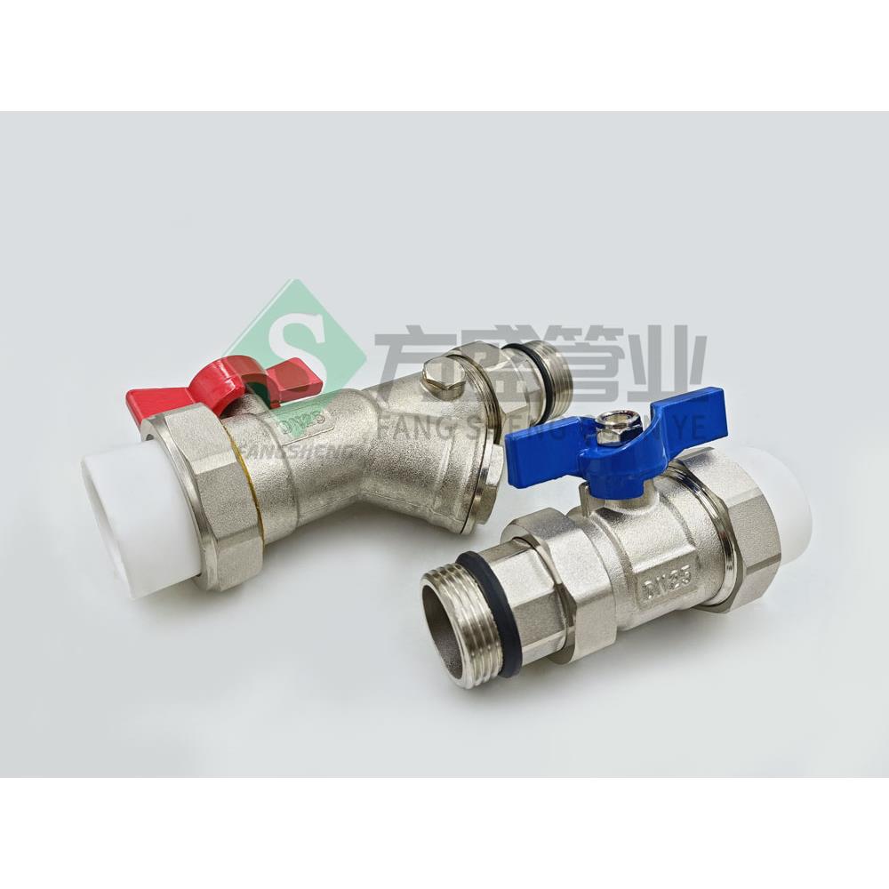 家装32*1寸PPR地暖分水器外丝开关阀门球阀进回水阀外牙过滤阀门