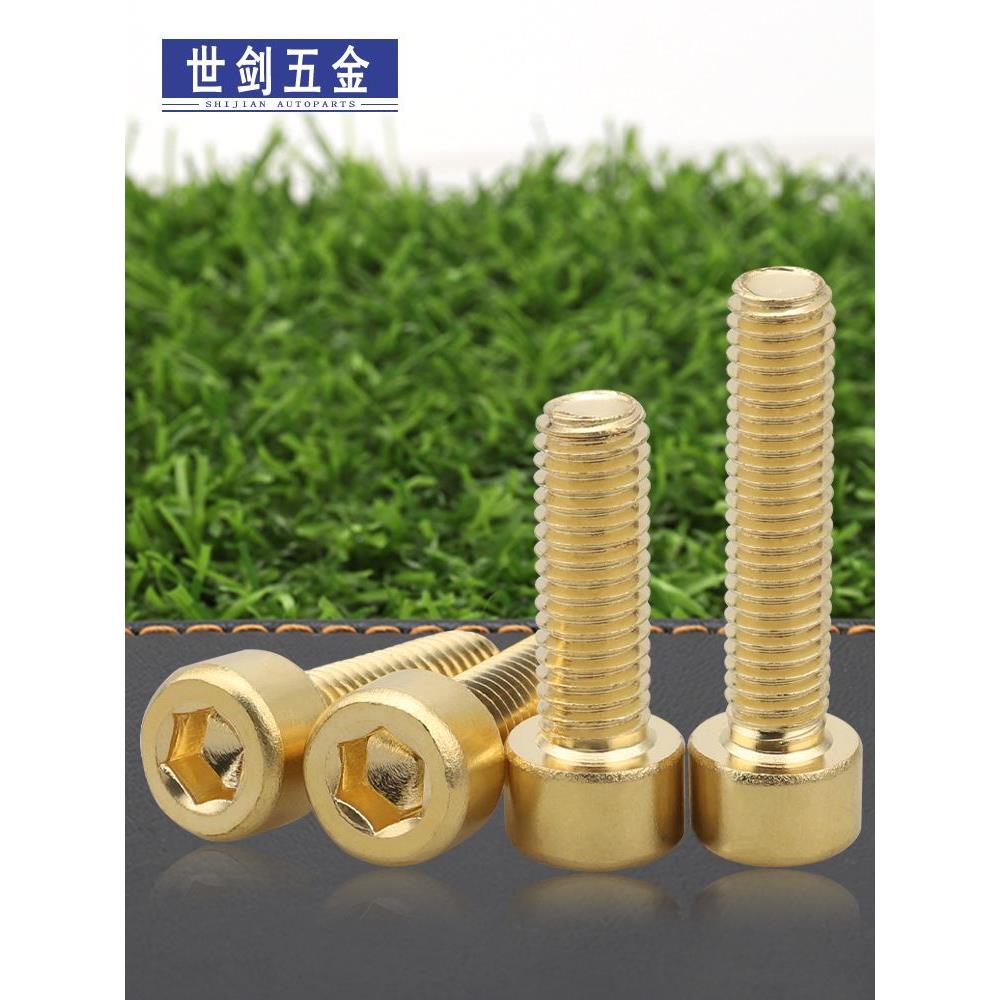 黄铜内六角圆柱头螺丝钉M3M4M5M6-M12铜杯头螺栓*4x5*10/12/16-30