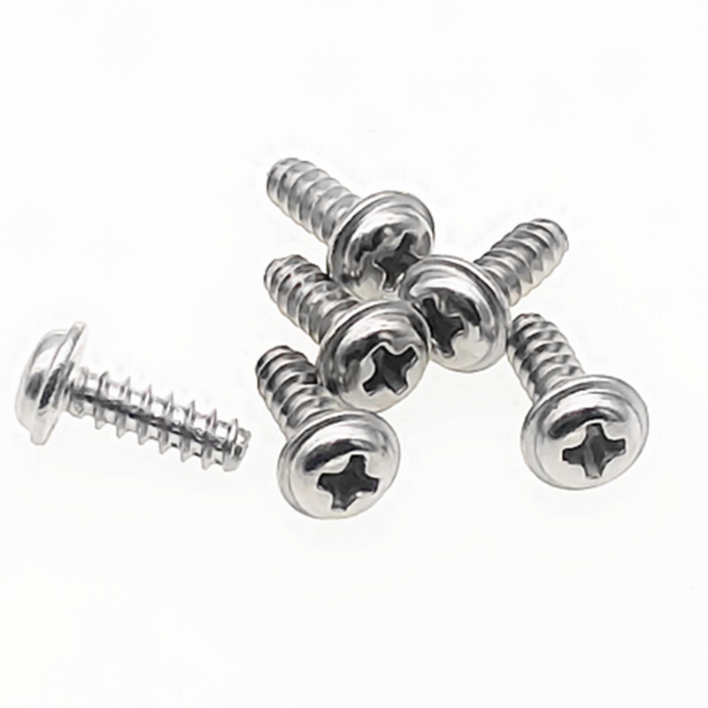 。304不锈钢十字圆头带垫自攻螺丝钉平尾M4*x6x8x10x12x14x16x18x