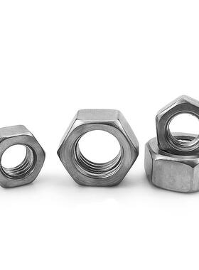 TA2纯钛螺母钛六角螺帽螺丝母M1.6M2M3M4M5M6M8M10M12M14M16-M24