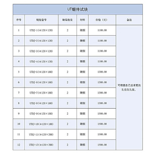 。UT锻件试块 NDT人员培训考核用试块 超声波探伤工程培训试块
