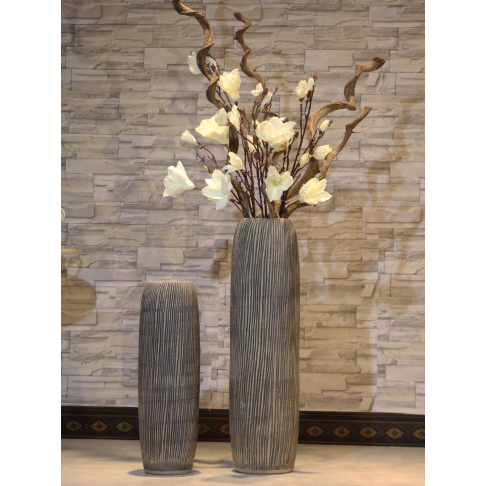 陶瓷花瓶摆件复古中式细高陶罐干花插花大号落地花瓶玄关客厅装饰