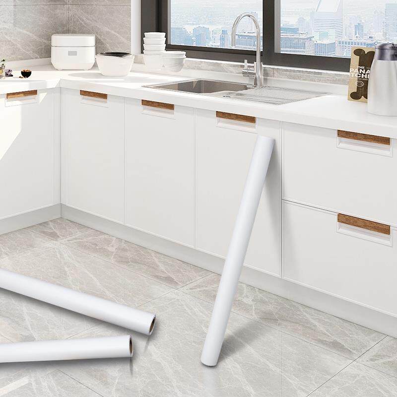 加厚橱柜贴纸防水防油自粘厨房厨柜防潮柜子柜门装饰纯色家具翻新