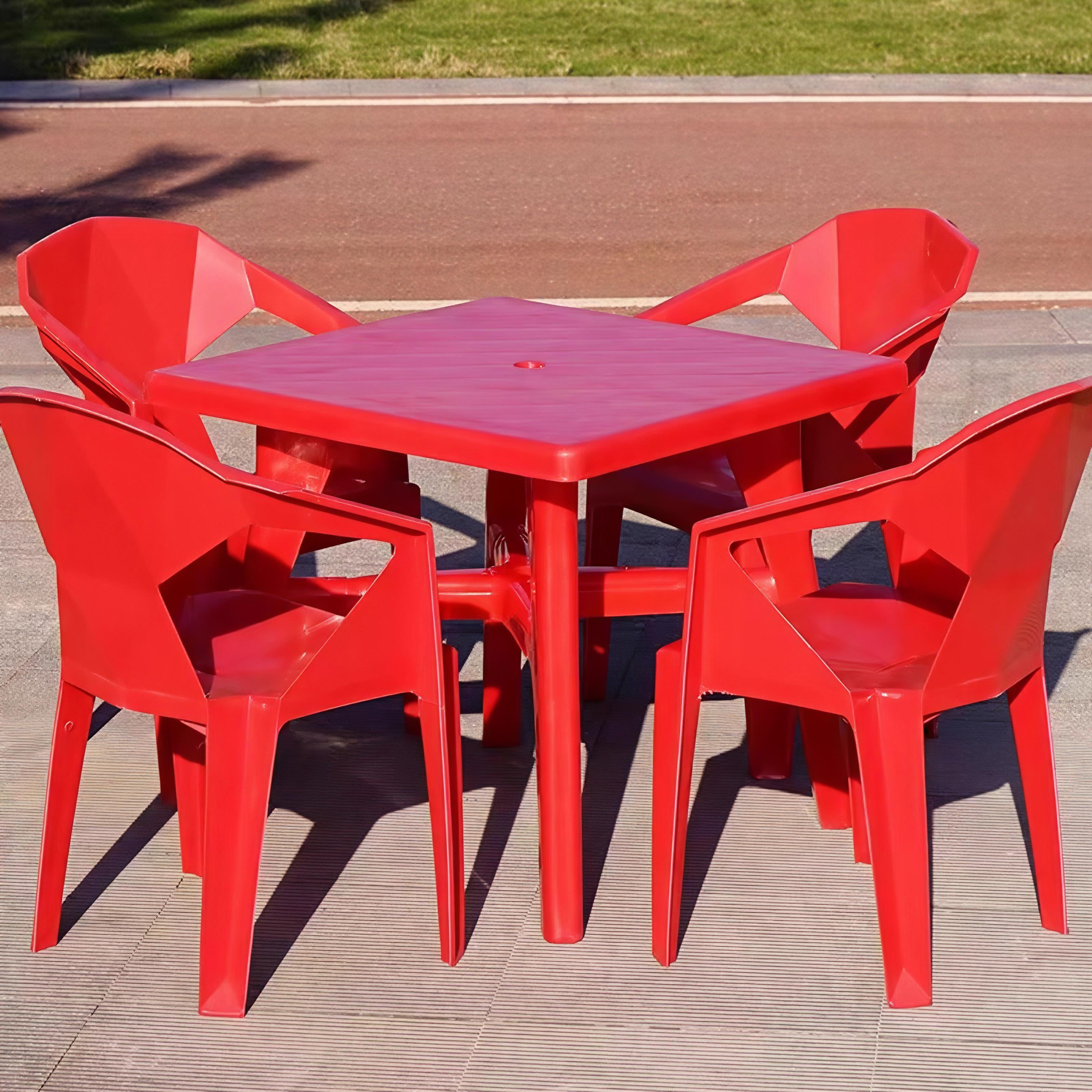 加厚结实夜市大排档桌椅组合户外防水防晒沙滩烧烤塑料桌椅啤酒桌