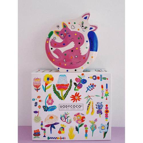 uodycoco甜心猫花瓶陶瓷创意摆件客厅简约现代可爱插花花器礼物