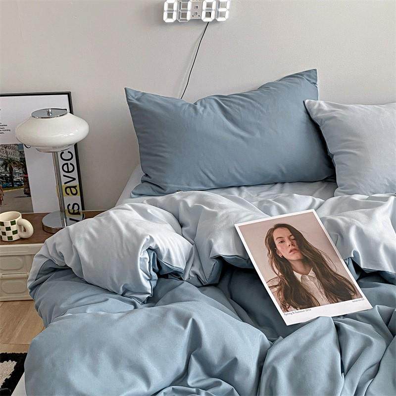 纯色四件套床笠纯棉全棉ins风被套床上用品学生宿舍三件套床单人4,床上用品,床品套件/四件套/多件套,淘宝优惠券,粉丝福利购,淘宝优惠卷