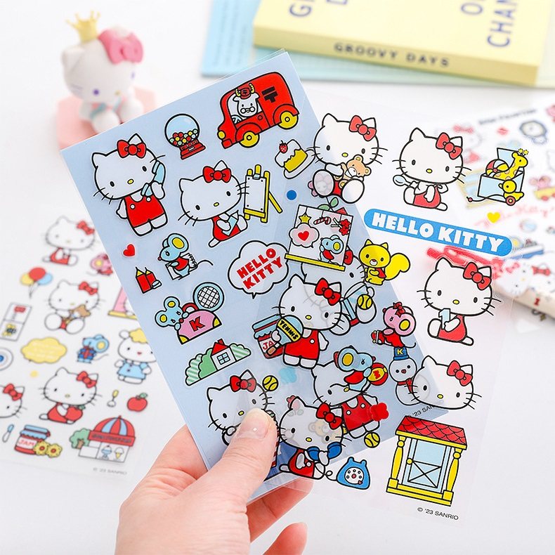 凯蒂猫hellokitty贴纸防水库洛米免裁剪贴画咕卡装饰diy女孩玩具,玩具/童车/益智/积木/模型,贴纸,淘宝优惠券,粉丝福利购,淘宝优惠卷