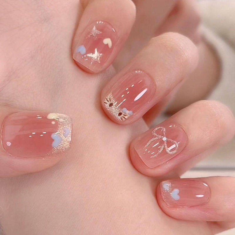 儿童穿戴甲女童2025新款高级感指甲贴短款学生党自粘防水指甲装饰,玩具/童车/益智/积木/模型,贴纸,淘宝优惠券,粉丝福利购,淘宝优惠卷