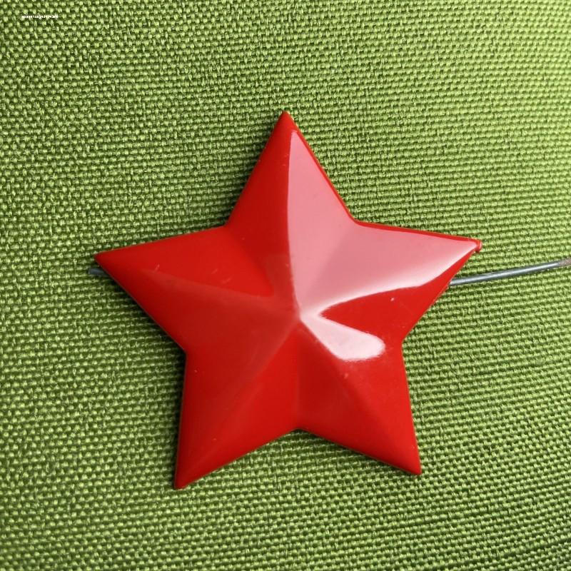 65式红五角星帽徽红领章三点红六五式帽徽领章五角星情怀收藏