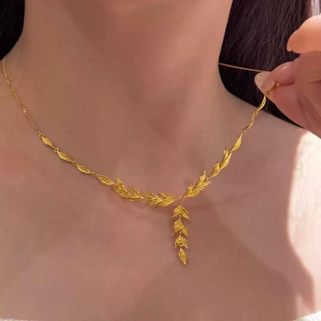 金枝玉叶项链女款仿真黄金结婚假三五金订婚婚嫁戒指手链金店同款