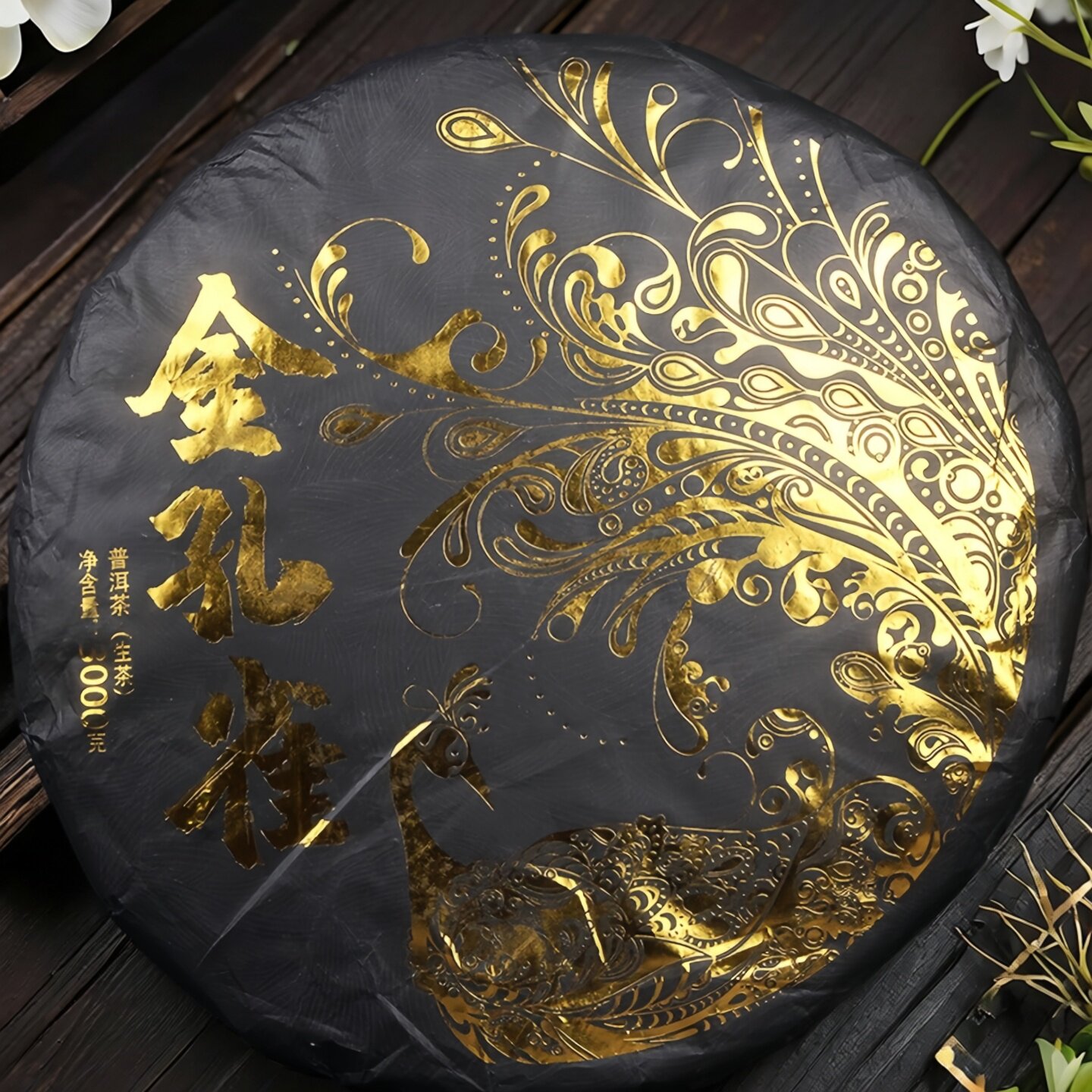 2018年云南布朗山普洱茶生茶金孔雀茶3000g/大饼勐海七子饼茶包邮