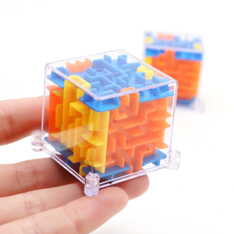 推荐Hot Sale 4x4x4cm 3D Puzzle Maze Toy Kids Fun Brain Hand