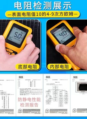 热销黑色防静电塑料周转箱带盖长方形加厚超深养鱼龟大号EU汽配物