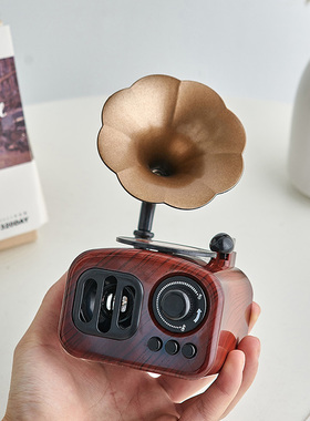 热销复古留声机咖啡厅小音乐盒吧台桌面客厅卧室装饰摆件家居饰品