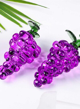 热销速发水晶菠萝柿子葡萄菠萝v事事如意摆件可爱小造型家居客厅