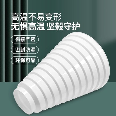 热销抽油烟机铝箔排烟管变径圈厨房烟道排风管转换头止逆阀变径接