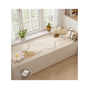 奶油风卧室窗台耐脏隔凉垫家用阳台榻榻米防滑仿羊绒飘窗垫可