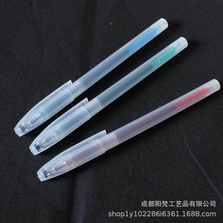 手工刺绣十字绣布艺透明笔壳辅助工具画线描图水消笔水溶笔细头带
