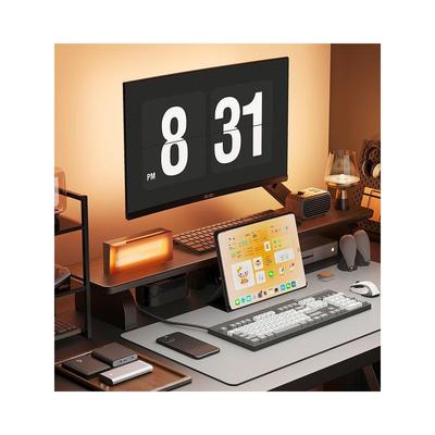 台式电脑增高架桌面扩大显示器支撑架实木工位屏幕底座置物架