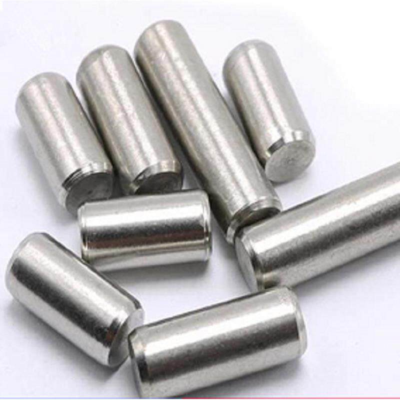 GB119高强度圆柱销/中碳淬火直销销钉45钢淬火定位销M3M4M5 正1丝