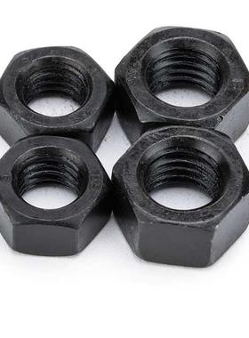 8级黑色加厚六角螺母细牙螺帽发黑六角螺丝帽GB6176GB61755折