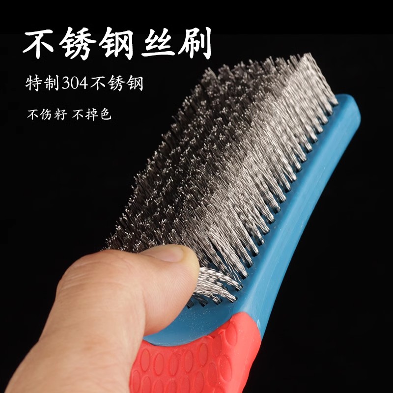 不锈钢丝钢丝刷木柄铜丝打磨