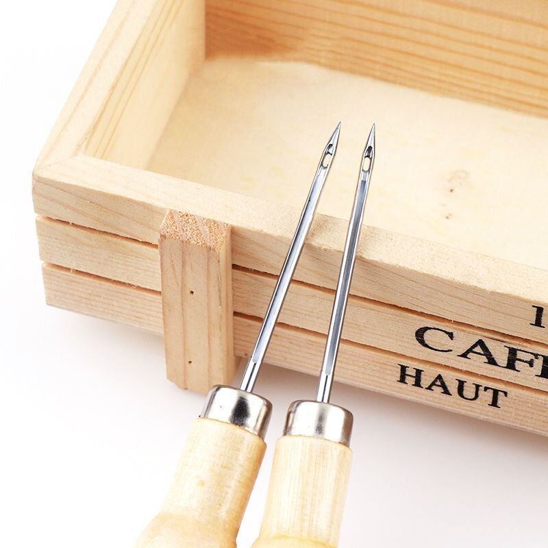 纳鞋底针上鞋缝包锥子不锈钢锥子尖钩针修鞋补鞋工具带孔直钩锥针