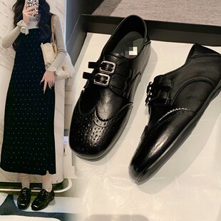 【维也娜老赵专享】AAL57-2高定英伦风布洛克平底系带乐福鞋