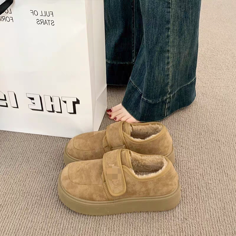 【维也娜老赵专享】LLK08冬季新款加绒厚底面包勃肯鞋