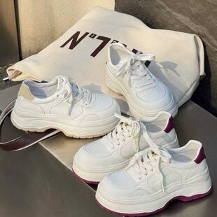 【维也娜老赵专享】AAL9501新款高定头层牛皮厚底百搭运动休闲鞋