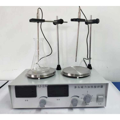 。常州国华 HJ-2A双头磁力加热搅拌器 控温-100度