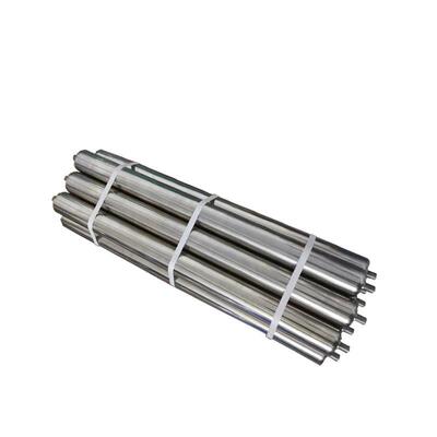 加厚托辊60mm76mm镀锌滚筒矿用重工运输从动滚轴不锈钢304胶盖