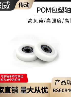 BS60840-11厂家直供外包塑料优质轴承钢POM尼龙滑轮耐磨高承重
