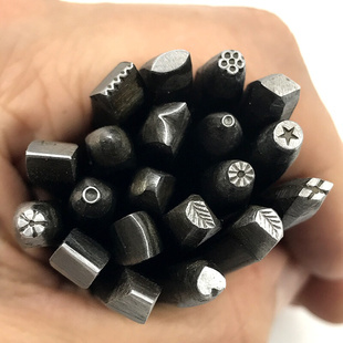 。手工錾刻錾花工具金属雕刀首饰錾子花簪暂金白银刻花刻银刻刀工